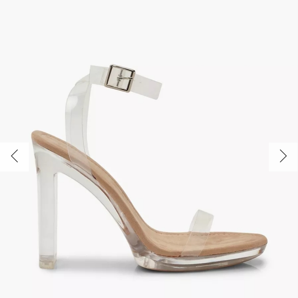Clear Beige Heels